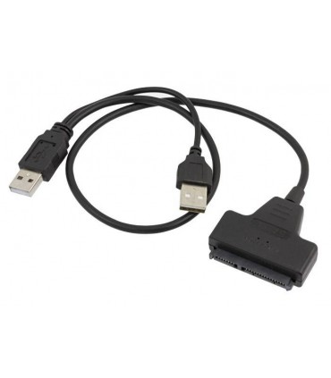 Kabel 2x USB adapter SSD HDD SATA 7+15pin podłącz dysk SSD