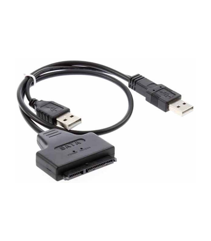 Kabel 2x USB adapter SSD HDD SATA 7+15pin podłącz dysk SSD