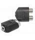 ADAPTER JACK 3.5 - 2X RCA CHINCH F/F