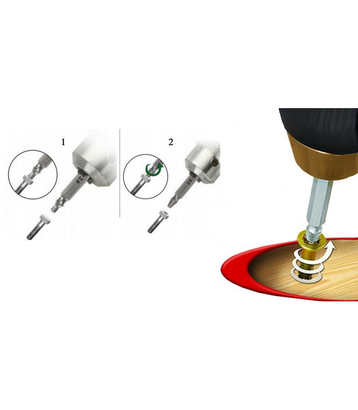 Zestaw Bitów wykrętaki do urwanych śrub 4szt.