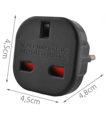 Adapter sieciowy 230V UK na EU Gniazdo Anglia - Wtyczka Europa