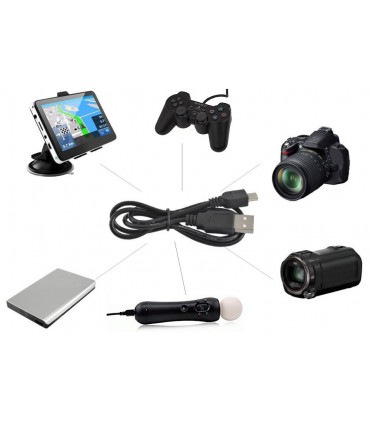Kabel Mini USB 3m miniUSB Pad PS3 Nawigacja Aparat 3m