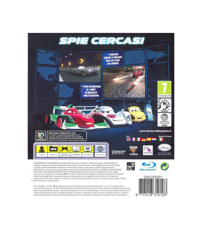 Auta 2 Disney Pixar Cars 2 PL po polsku PS3