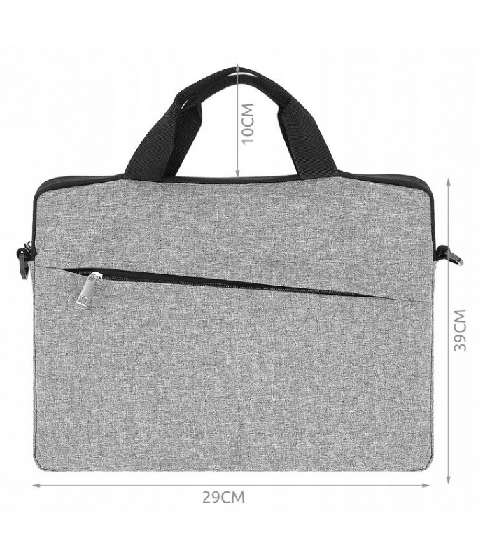Torba na Laptop 14 na ramię Pokrowiec Teczka szara