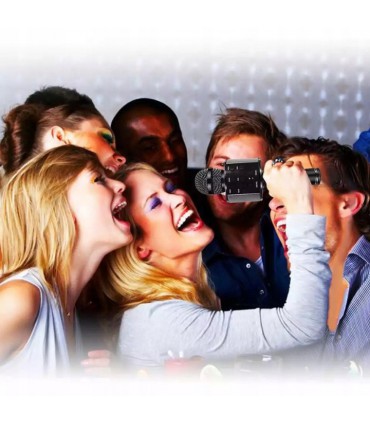 Mikrofon karaoke z głośnikiem Bluetooth 4.0 czarny