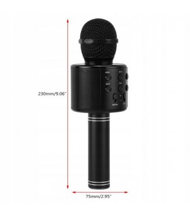 Mikrofon karaoke z głośnikiem Bluetooth 4.0 czarny