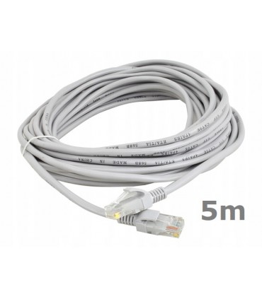 Kabel Sieciowy Lan ethernet skrętka RJ45 UTP 5m Cat5E