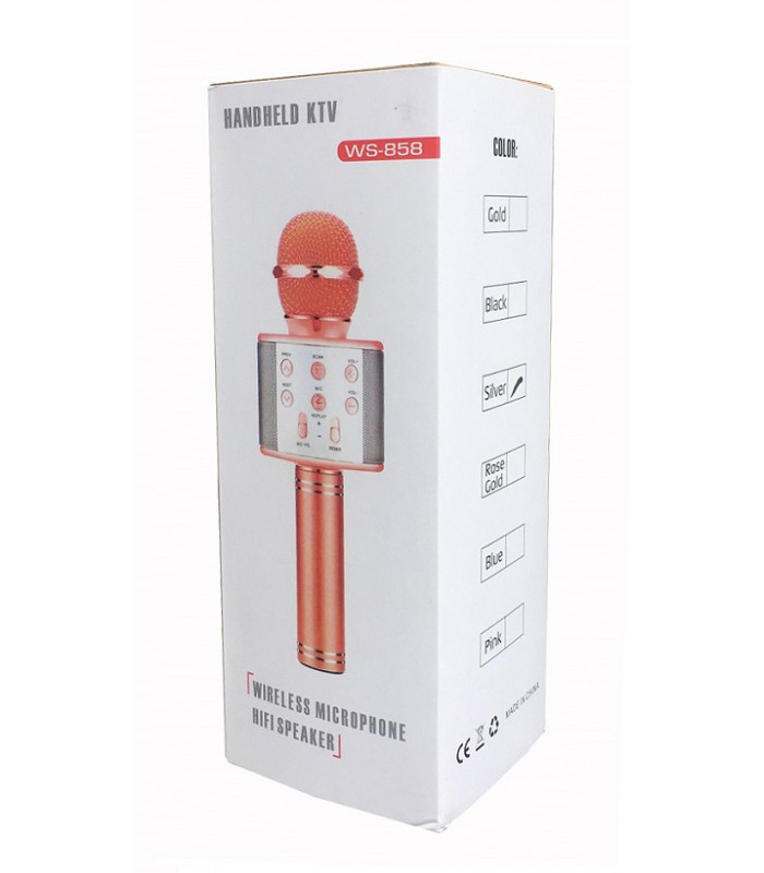 Mikrofon karaoke z głośnikiem Bluetooth 4.0 silver