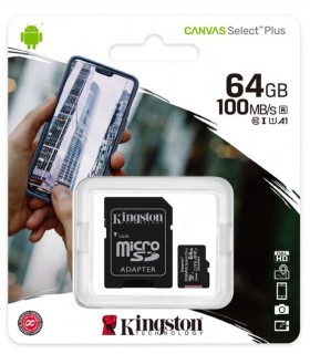 Kingston karta 64GB MicroSD class 10 A1 + Adapter