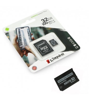 Karta 32GB Kingston + adapter MS PRO DUO do PSP