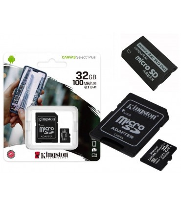 Karta 32GB Kingston + adapter MS PRO DUO do PSP