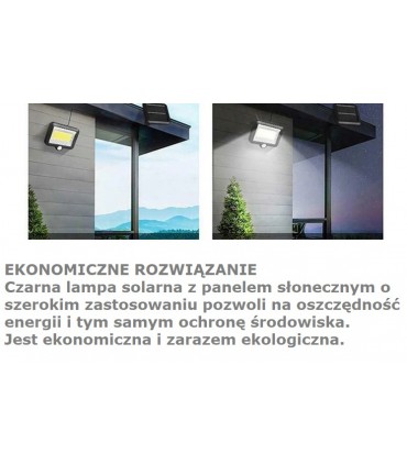Lampa solarna 100 LED czujnik ruchu zmierzchu