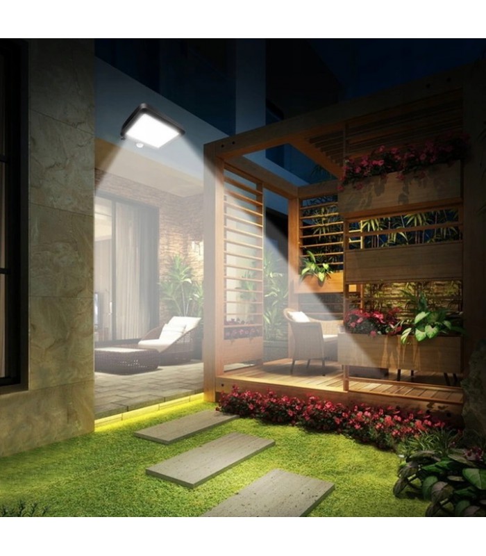 Lampa solarna 100 LED czujnik ruchu zmierzchu