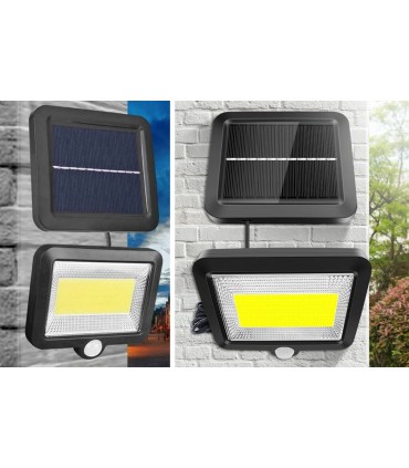 Lampa solarna 100 LED czujnik ruchu zmierzchu