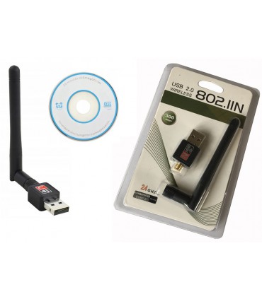 Karta sieciowa WiFi adapter USB 300 Mbps Antena
