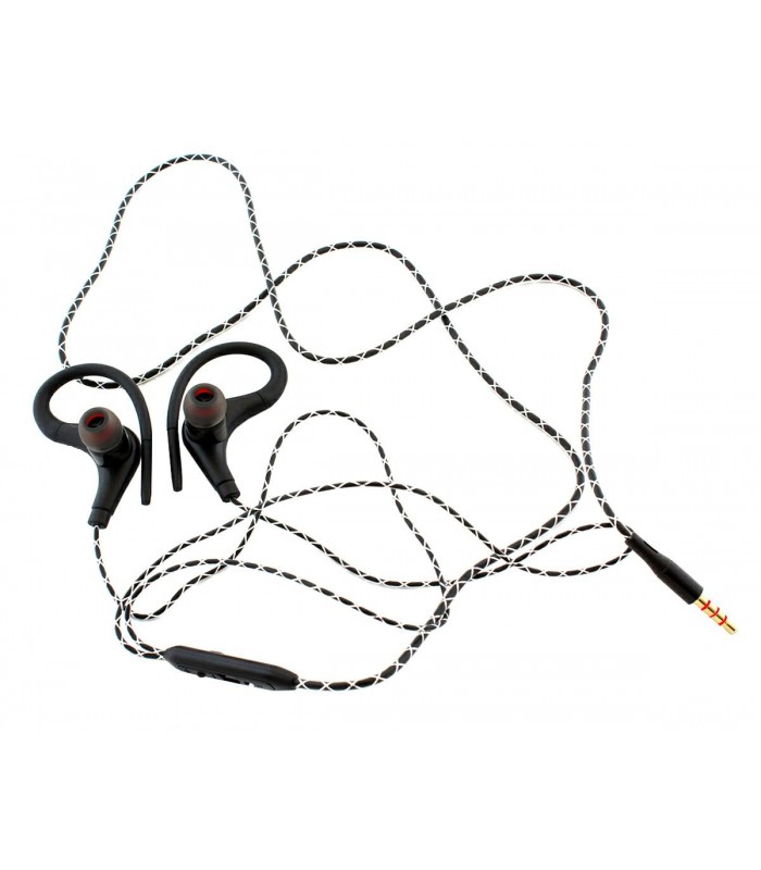 Słuchawki douszne z hakiem na ucho kabel 1,2m