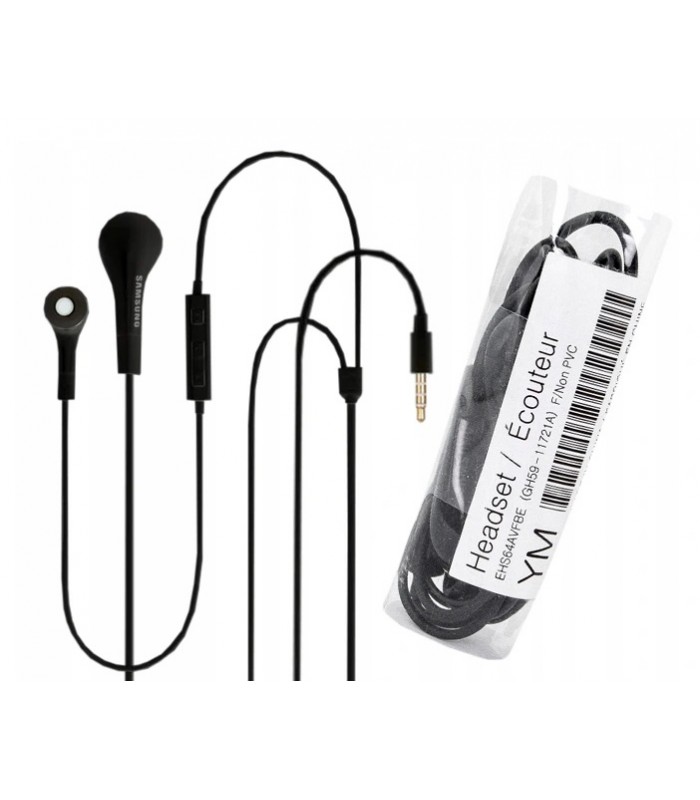 Oryg. słuchawki z mikrofonem SAMSUNG EHS64 czarne