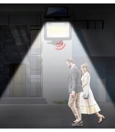 Lampa solarna 100 LED czujnik ruchu zmierzchu