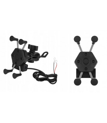 Uchwyt 3D na Telefon GPS z ładowarką USB na Motor Skuter