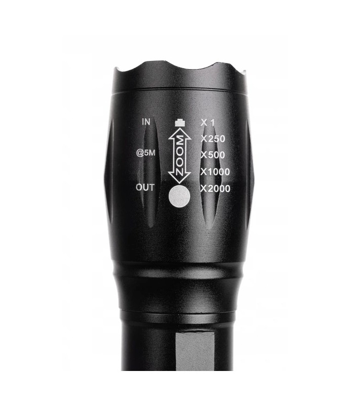 Latarka XML-06 Taktyczna Creed + 2 ładowarki Etui