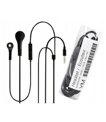 Oryg. słuchawki z mikrofonem SAMSUNG EHS64 czarne