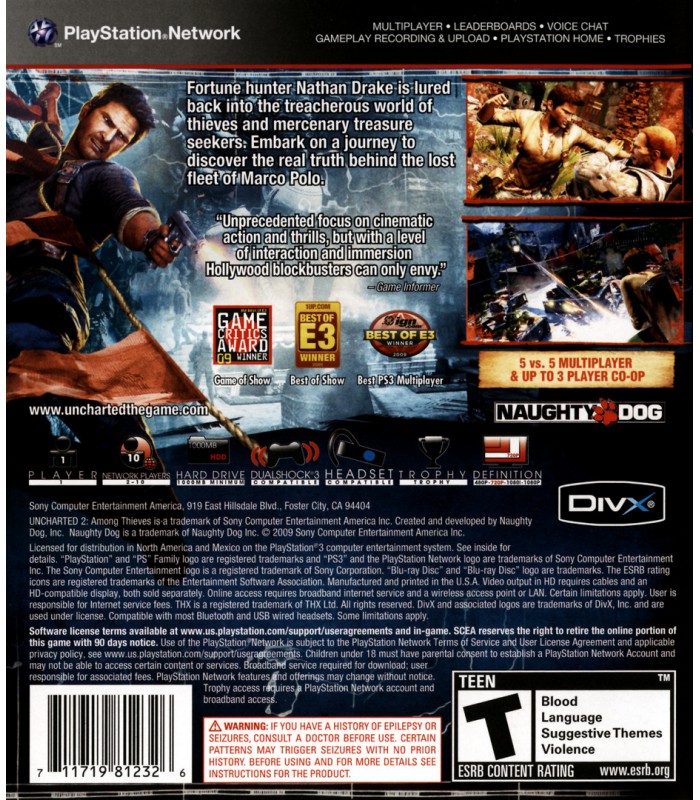Uncharted 2 gra PS3 ANG