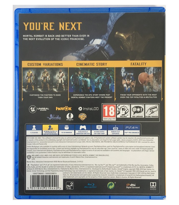 Mortal Kombat 11 PS4 PL