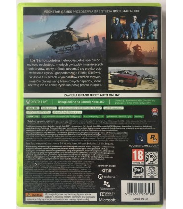 GTA 5 V Grand Theft Auto gra XBOX 360 PL