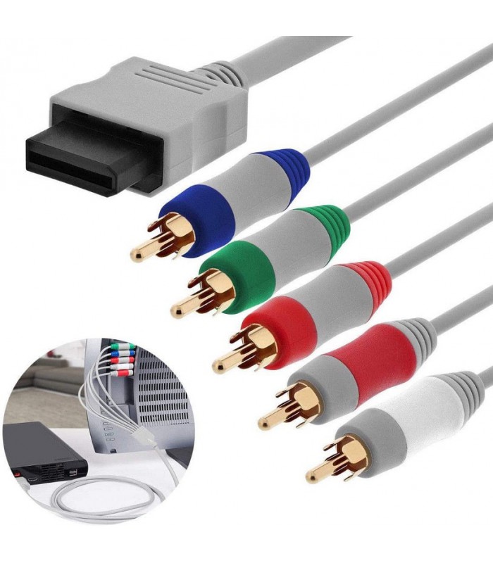Kabel Component YUV HDTV dla Nintendo Wii HD AV LCD CRT Dolby Digital 5.1