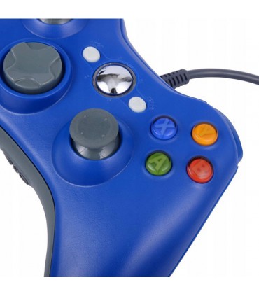 Pad PC XBOX 360 przewodowy kontroler USB Blue