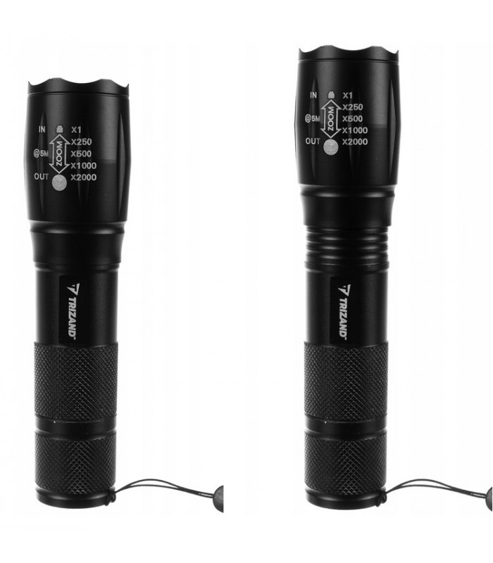 Latarka 2w1 Taktyczna CREE Led Zoom UV