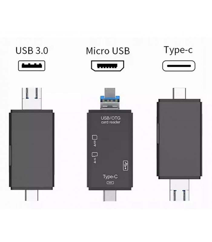Multi Czytnik kart pamięci 5w1 USB C Pendrive OTG