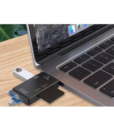 Multi Czytnik kart pamięci 5w1 USB C Pendrive OTG