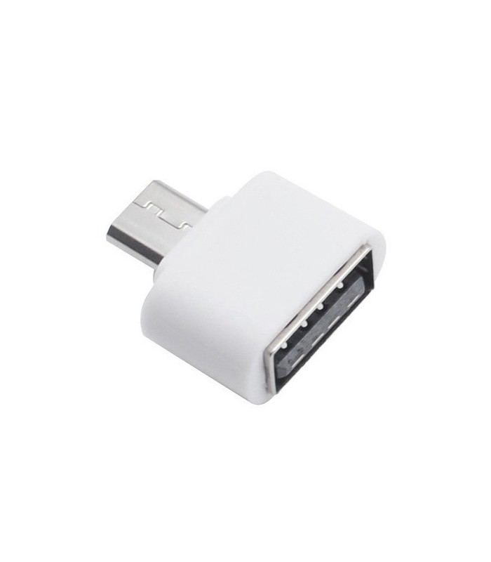 Adapter micro USB na OTG Host USB biały