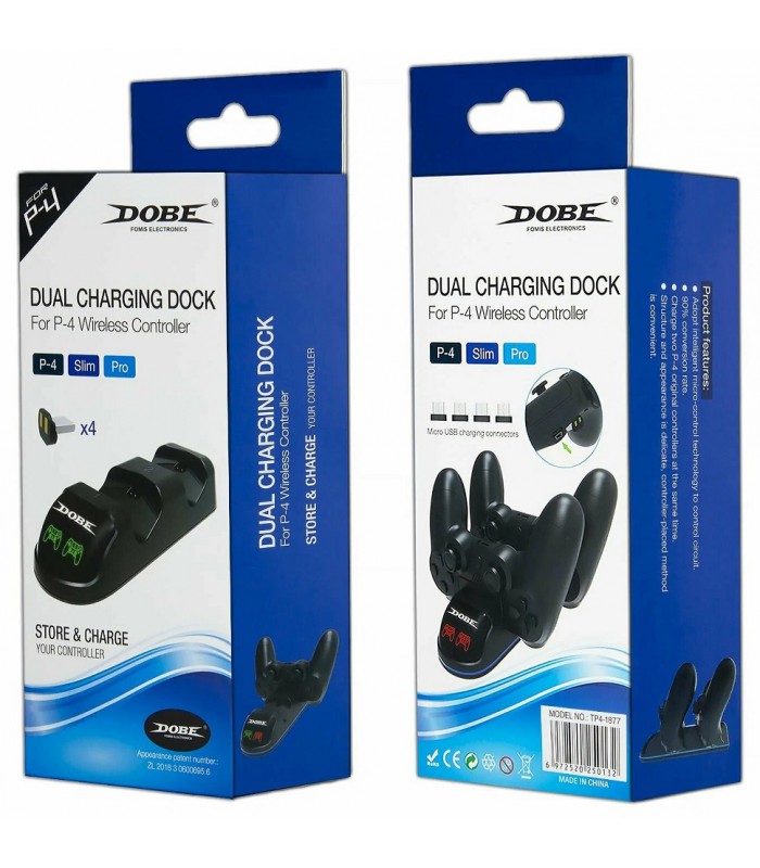 Ładowarka Stacja dokująca 2 Pady PS4 + 4 Adaptery