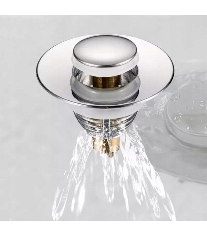 Stalowy Korek do umywalki prysznica klik-klak 62mm