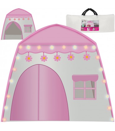 Namiot dla dzieci DOMEK do domu ogrodu Lampki LED