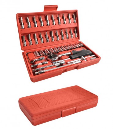 Zestaw Kluczy Nasadowe Bity Imbusy Torx 46 el.