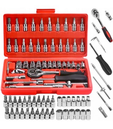 Zestaw Kluczy Nasadowe Bity Imbusy Torx 46 el.