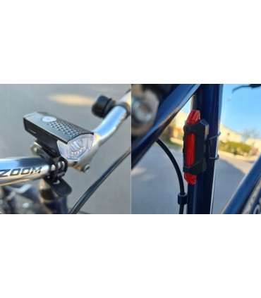 Lampka rowerowa LED Oświetlenie rower Przód Tył 