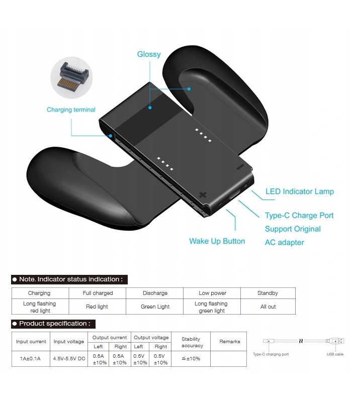 Stacja dokująca Uchwyt 2x Joy-Con N Switch