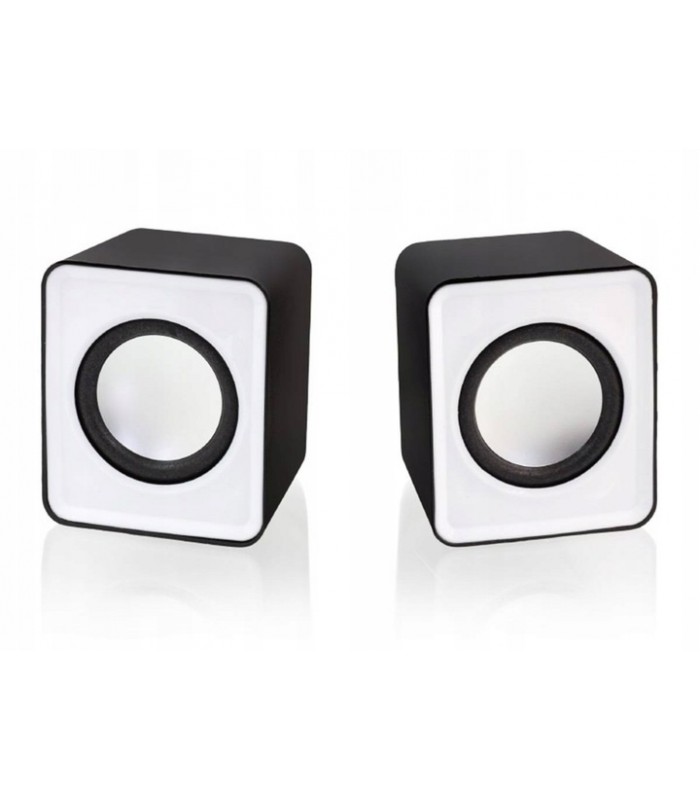 Głośniki mini 2x3W stereo USB PC Laptop Białe