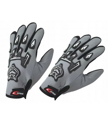 Rękawice Motor Cross Quad Skuter Letnie Szare