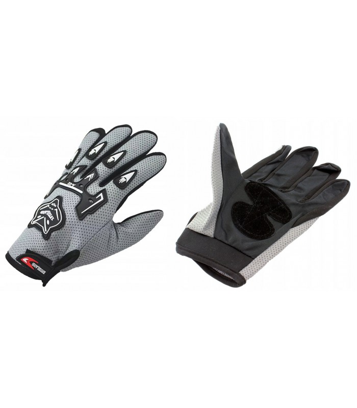Rękawice Motor Cross Quad Skuter Letnie Szare