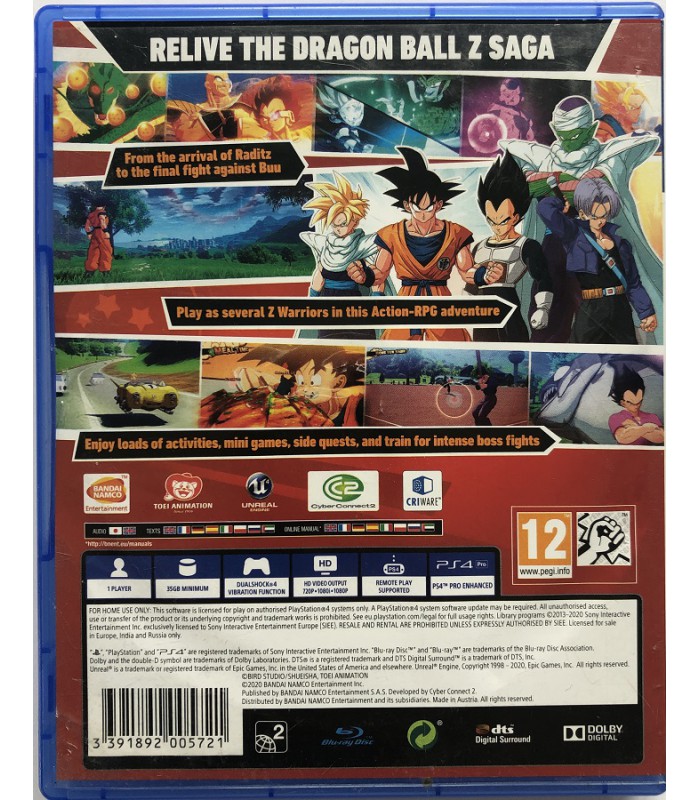 Dragon Ball Z Kakarot PS4