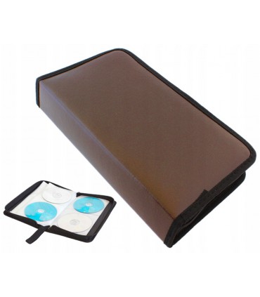 Etui pokrowiec na 80 płyt CD DVD Blu-Ray Gry Brąz