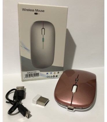 Bezprzewodowa Mysz bez baterii Piękna Rose Gold