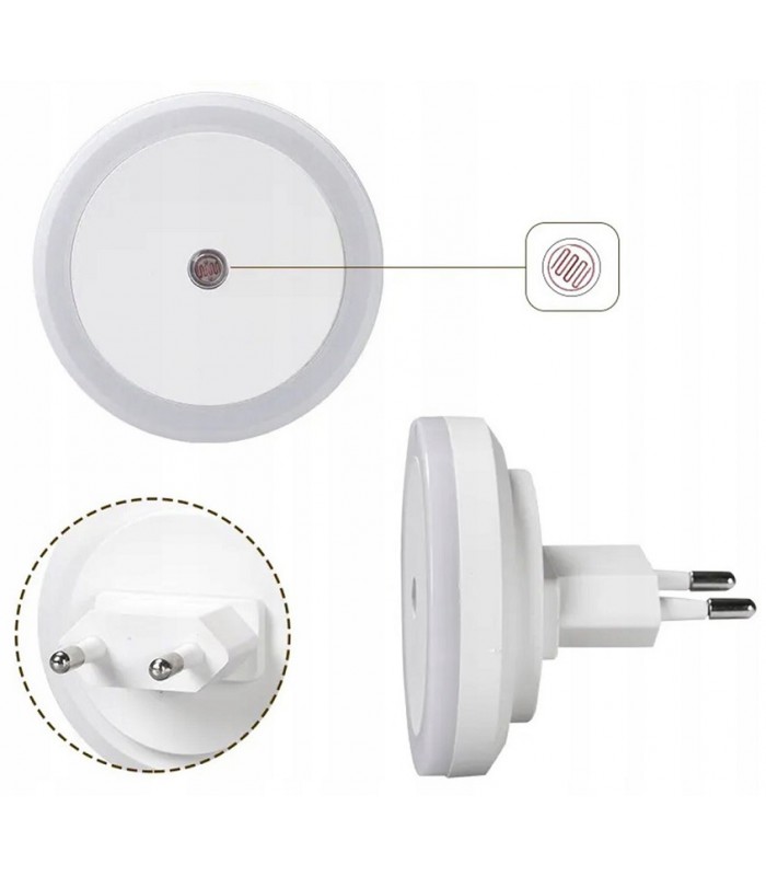 Lampka nocna 220V Led Czujnik zmierzchu