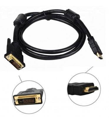 Kabel HDMI DVI Full HD Gold DVI-HDMI 2m