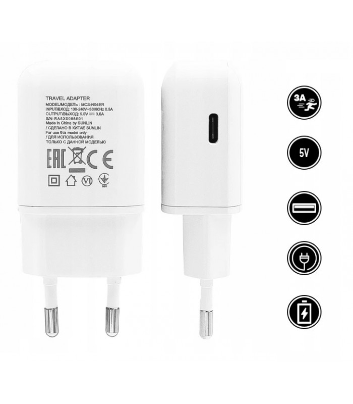 Oryginalna Ładowarka sieciowa LG 3A Typ C biała